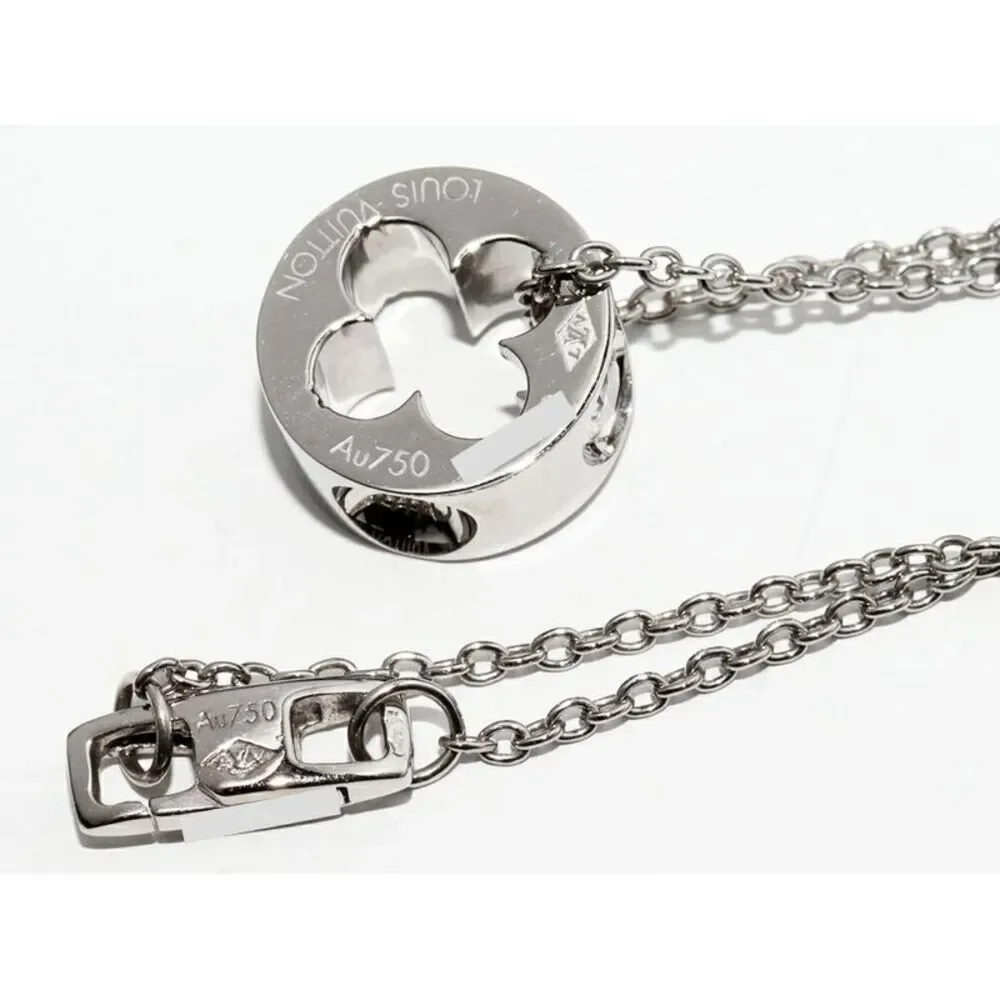 Louis Vuitton Empreinte K18WG Diamond Pendant Necklace